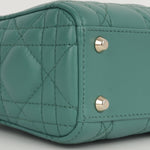 Dior Mini Lady Dior - Teal Lambskin | Champagne Gold Hardware