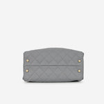 Chanel Small 25 Hobo - Grey Coated Canvas | Antique Gold Hardware