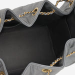 Chanel Small 25 Hobo - Grey Coated Canvas | Antique Gold Hardware