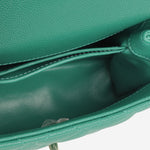 Chanel Mini Coco Handle - Green Caviar | Champagne Gold Hardware