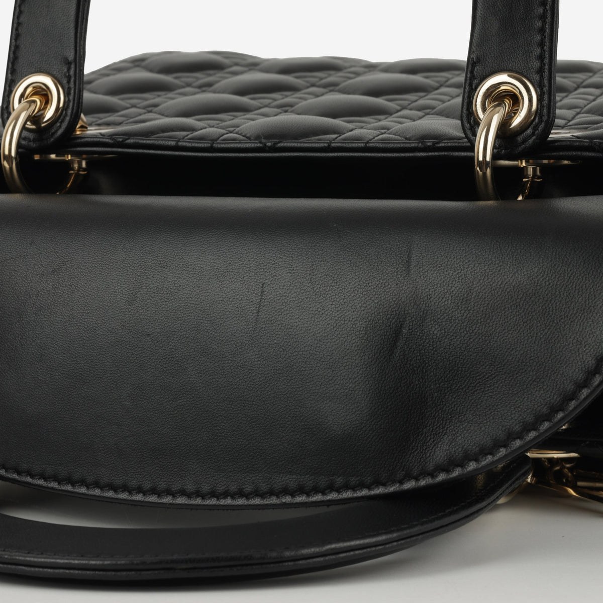 Dior Medium Lady Dior - Black Lambskin | Champagne Gold Hardware