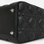 Dior Medium Lady Dior - Black Lambskin | Champagne Gold Hardware