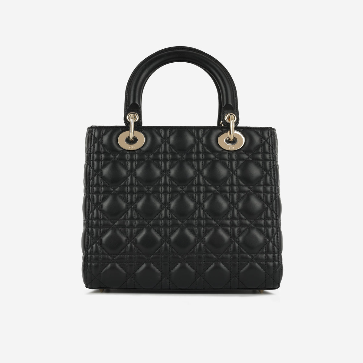 Dior Medium Lady Dior - Black Lambskin | Champagne Gold Hardware