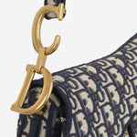 Dior - Medium Saddle Bag - Oblique Canvas GHW - Pre-Loved - 2021