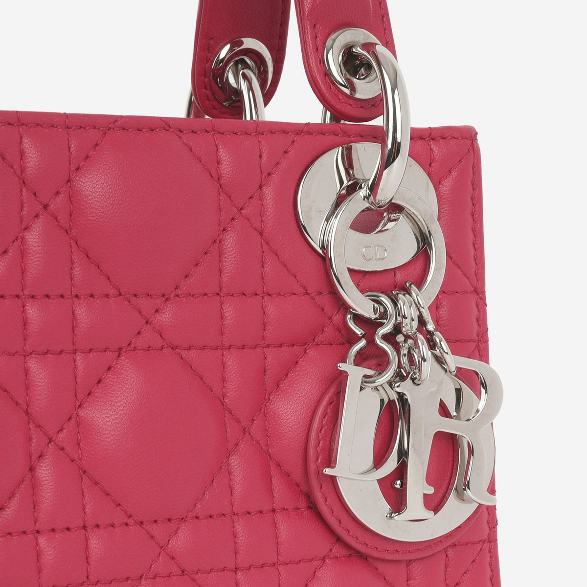 Dior Mini Lady Dior Raspberry Lambskin CGHW