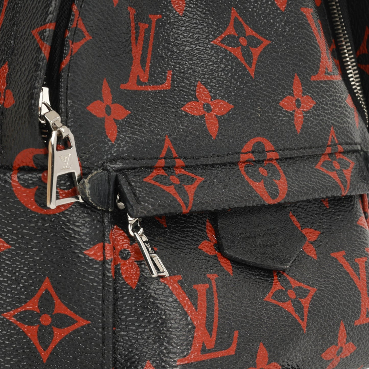 Louis Vuitton - Mini Palm Springs Backpack - Black/Red Infrarouge SHW - Pre Loved - 2017