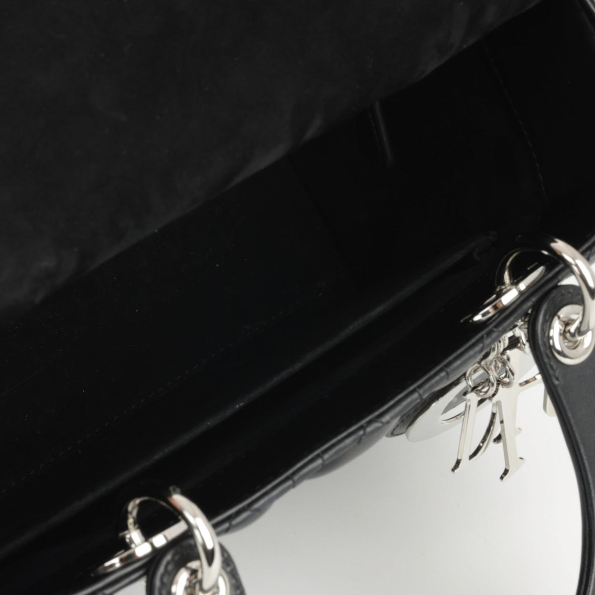 Dior - Lady Dior - Black Cannage Lambskin CGHW - 2020 - Pre-Loved