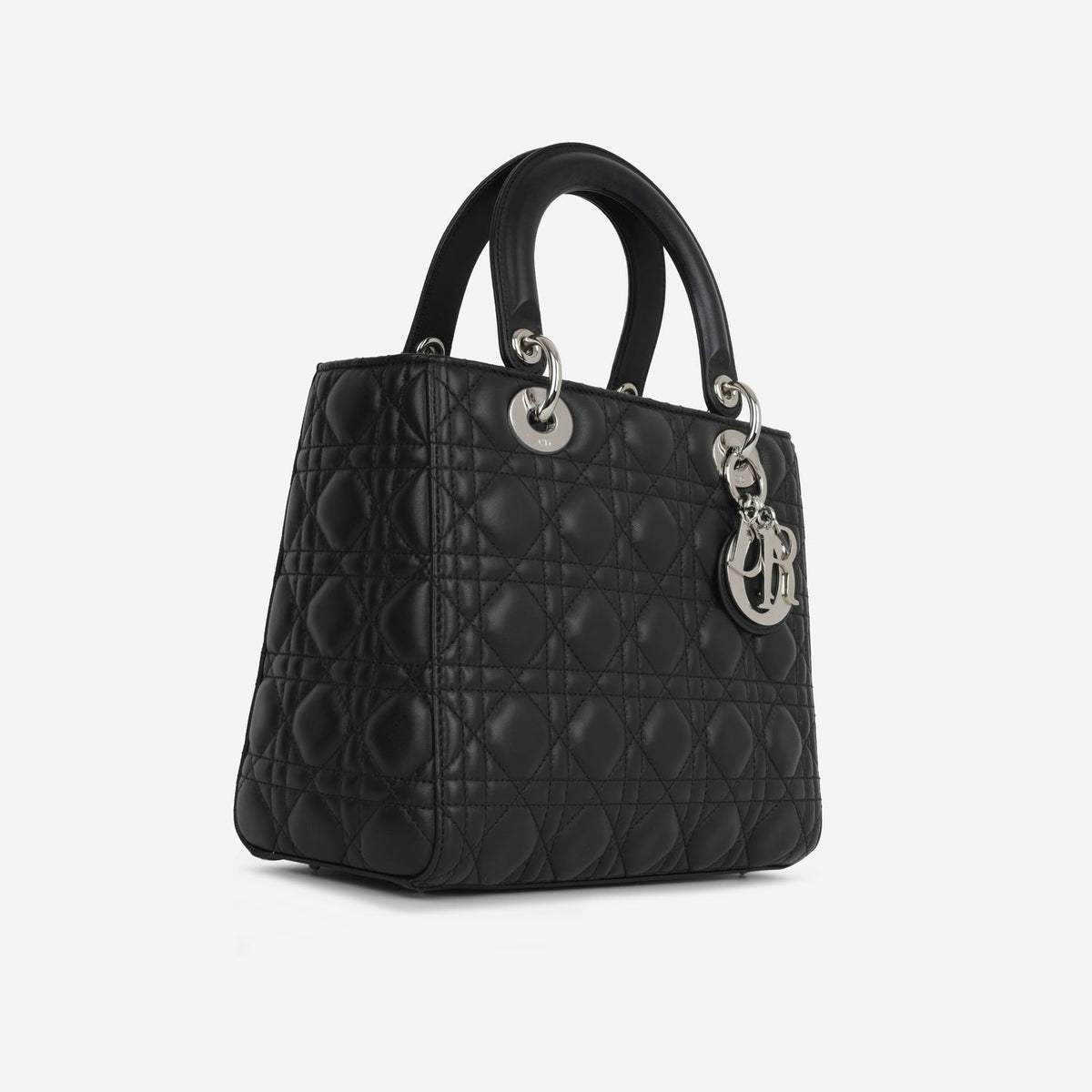 Dior - Lady Dior - Black Cannage Lambskin CGHW - 2020 - Pre-Loved