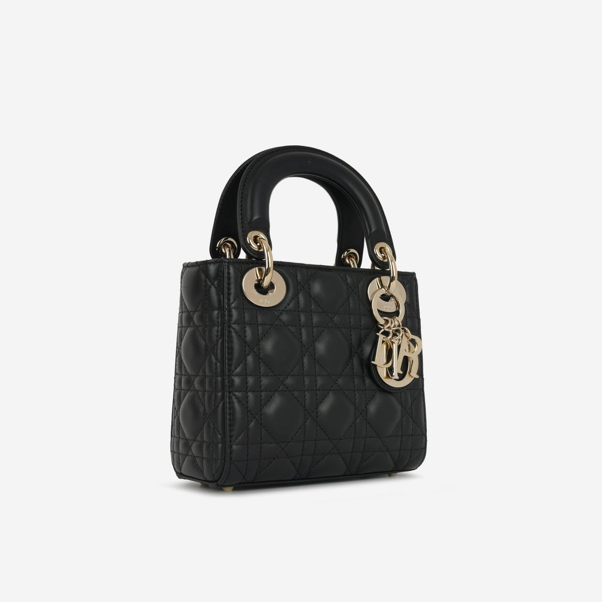 Dior - Mini Lady Dior - Black Lambskin GHW - 2022 - Pre-Loved