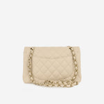 Chanel Small Classic Flap - Ecru Caviar | Champagne Gold Hardware