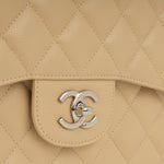 Chanel Classic Jumbo Double Flap - Beige Caviar | Silver Hardware