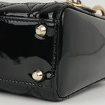 Dior Mini Lady Dior Black Patent | Gold Hardware