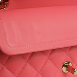 Chanel Small Double Classic Flap - Pink Lambskin | Champagne-Gold Hardware