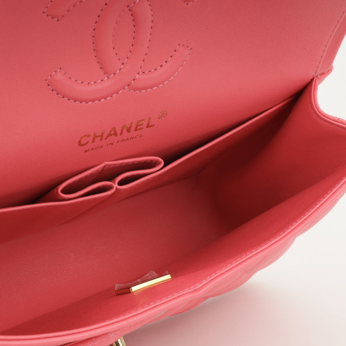 Chanel Small Double Classic Flap - Pink Lambskin | Champagne-Gold Hardware