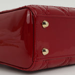 Dior Mini Lady Dior - Cherry Red Patent | Champagne Gold Hardware