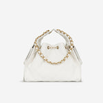 Chanel Small 25 Hobo - White Caviar | Antique Gold Hardware