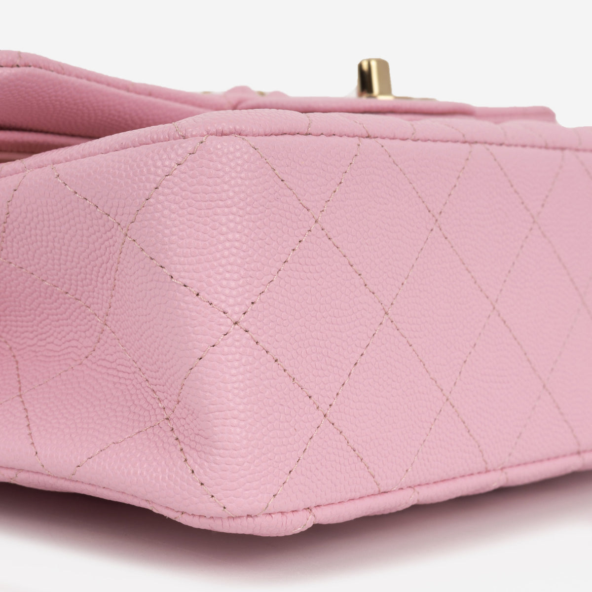 Chanel Small Double Classic Flap - Rose Fonce Caviar | Champagne-Gold Hardware