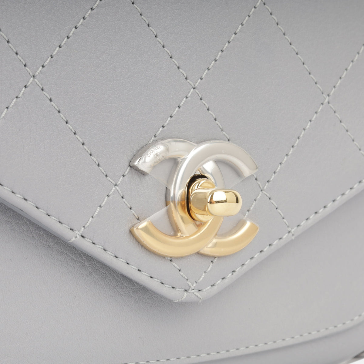 Chanel Seasonal Chain Flap Bag - Grey Calfskin | Gold & Silver Hardware