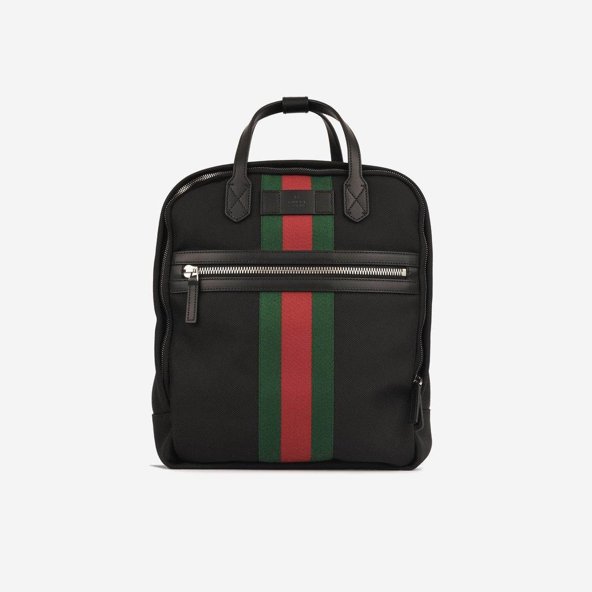 Gucci - Techno Backpack - Black Nylon Red/Green Stripe SHW - Brand New