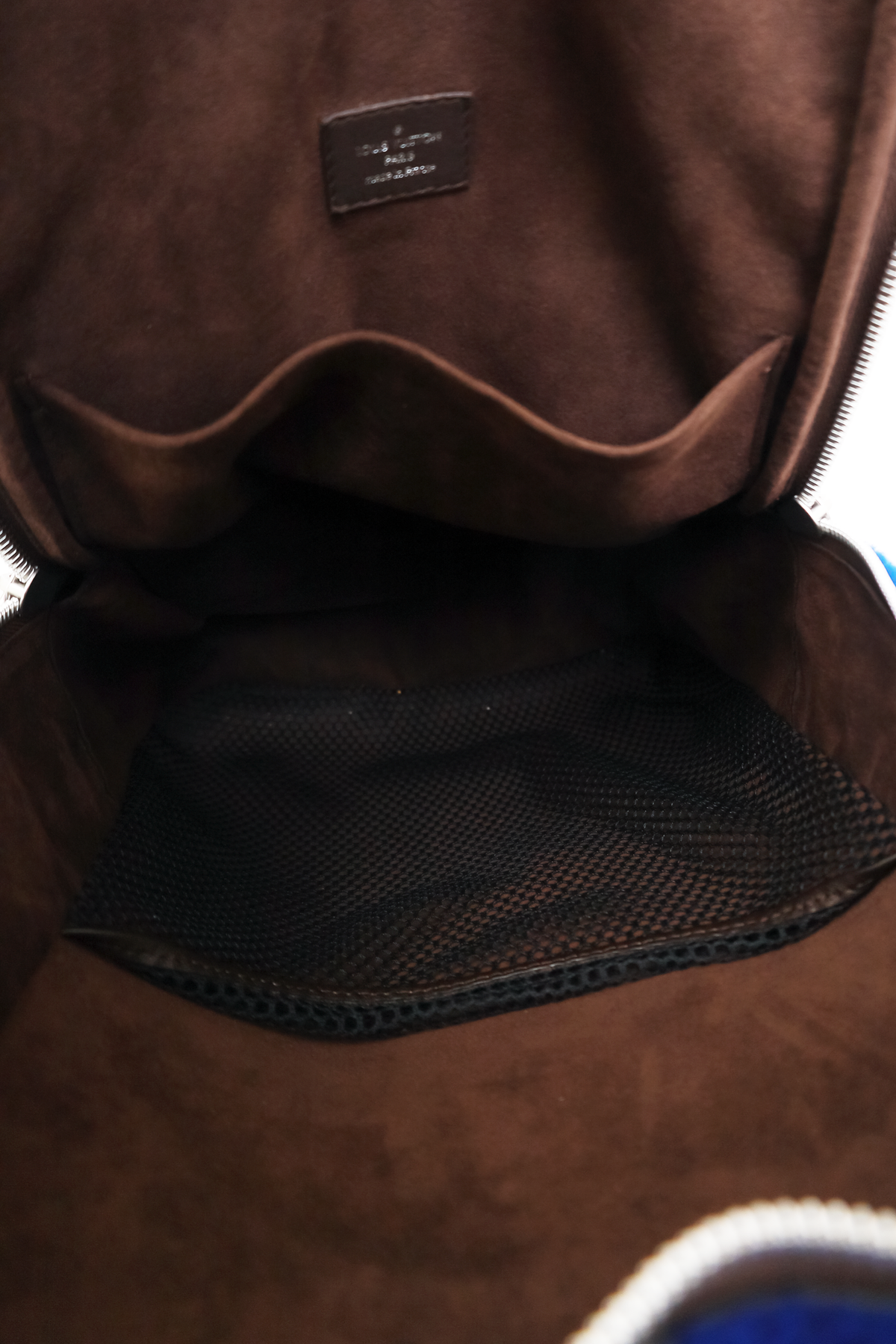 Louis Vuitton x Marc Newson 2015 Brown/Blue Monogram Shearling Backpack