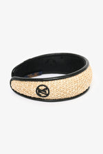 Louis Vuitton Beige/Black Raffia/Leather Headband