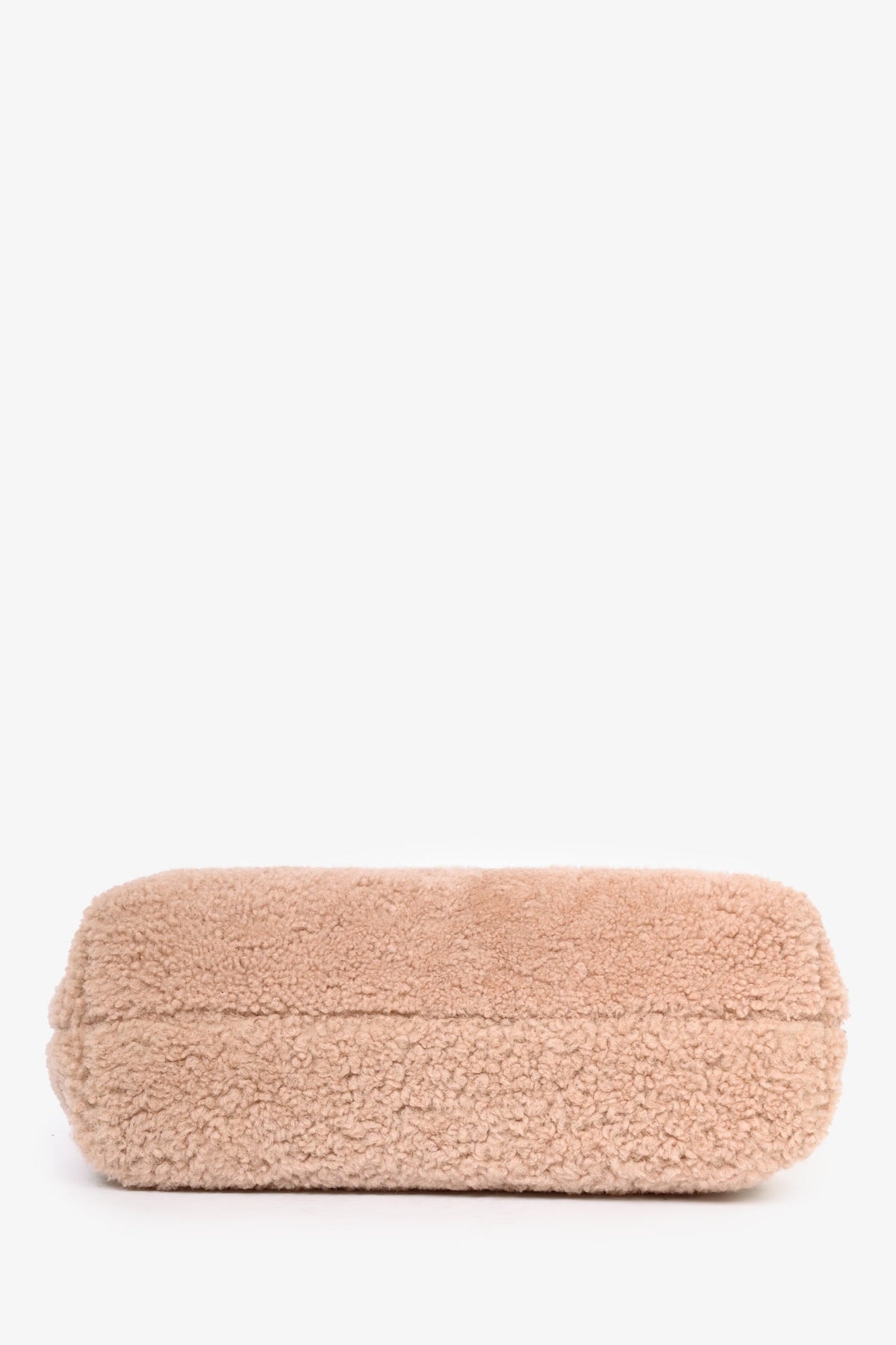 Fendi Pink Shearling Small First Clutch with Strap