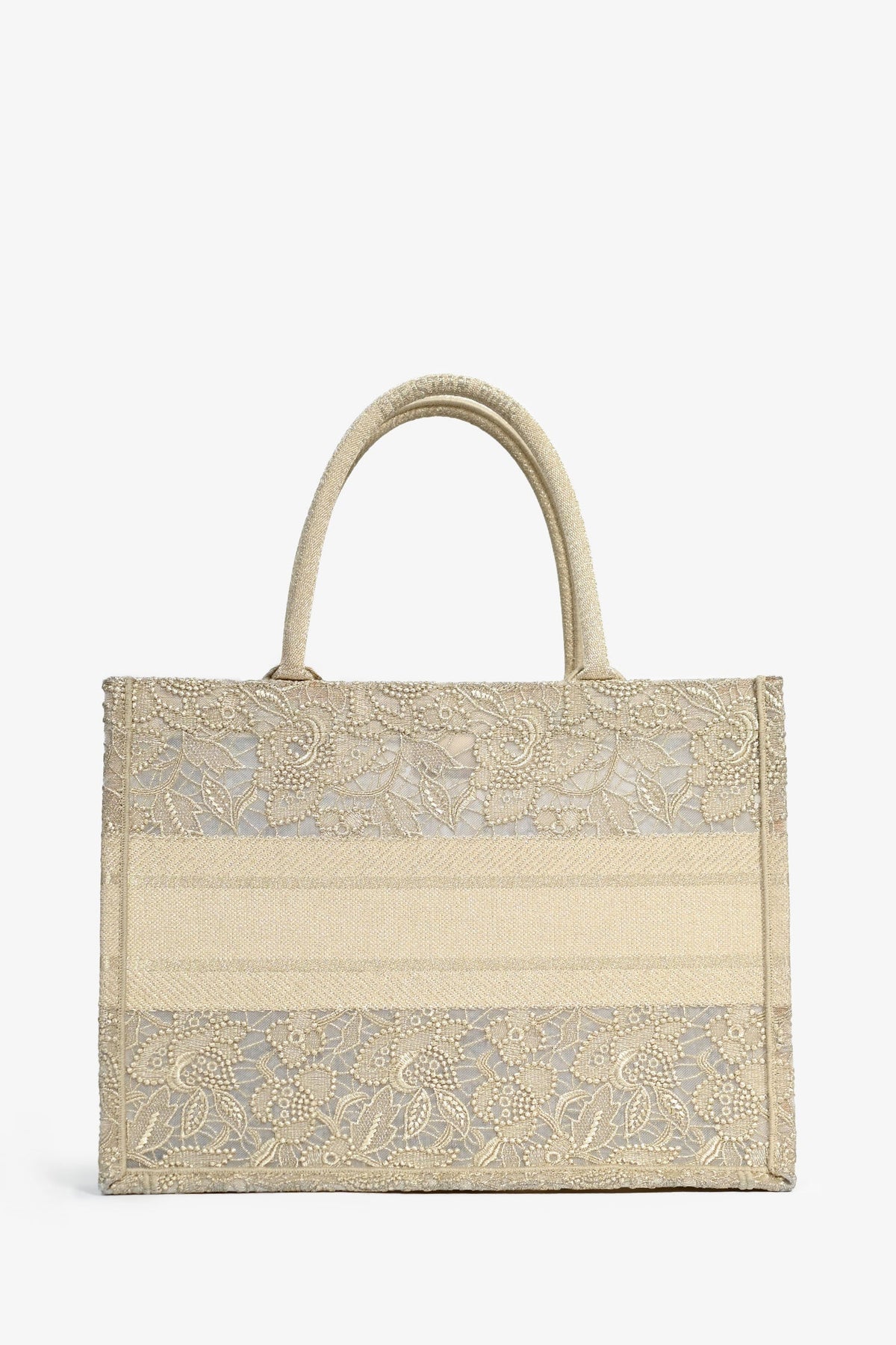 Christian Dior 2022 Gold Embroidered Medium Book Tote