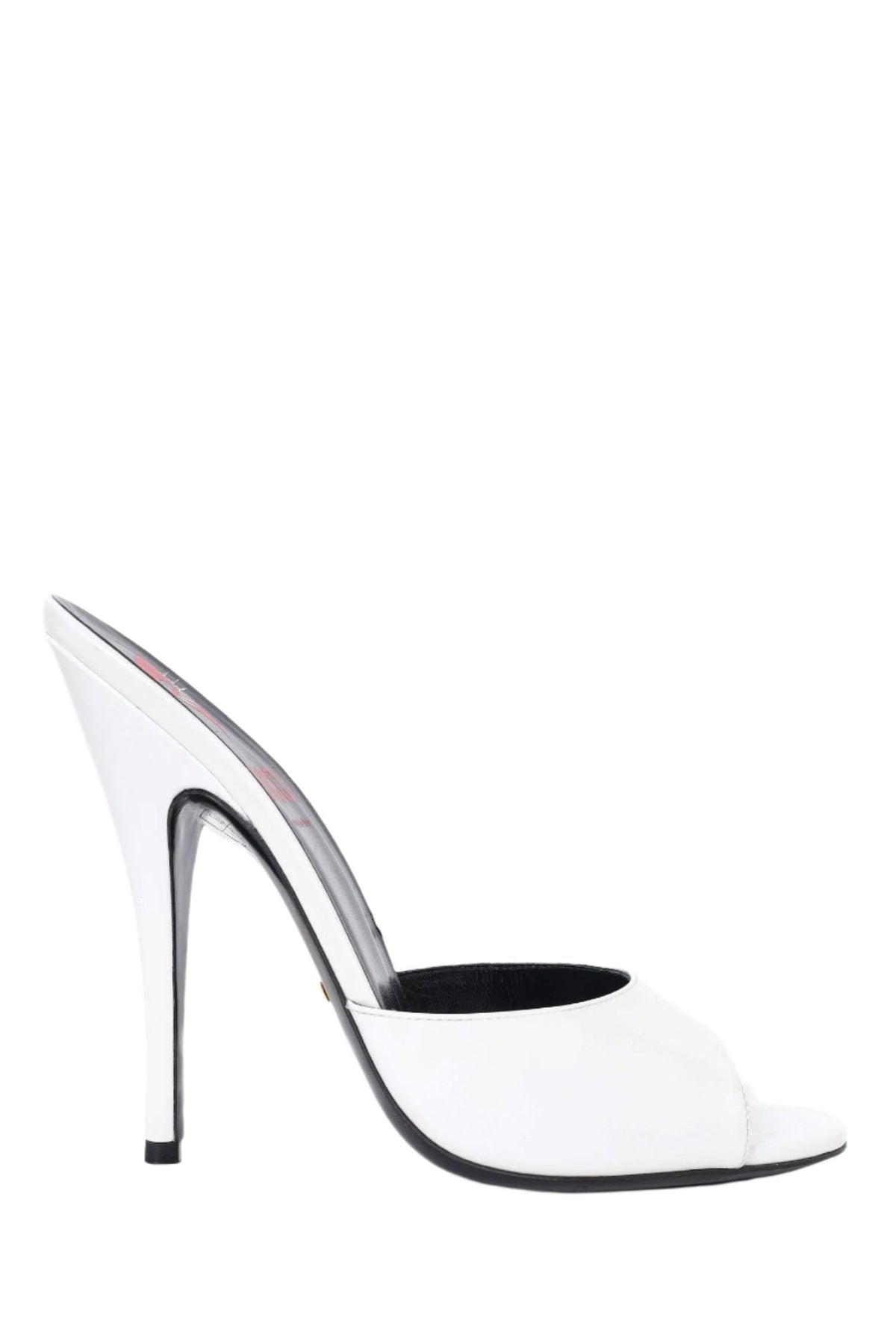 Gucci White Patent Leather Peep Toe Heels Size 40.5