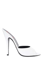 Gucci White Patent Leather Peep Toe Heels Size 40.5
