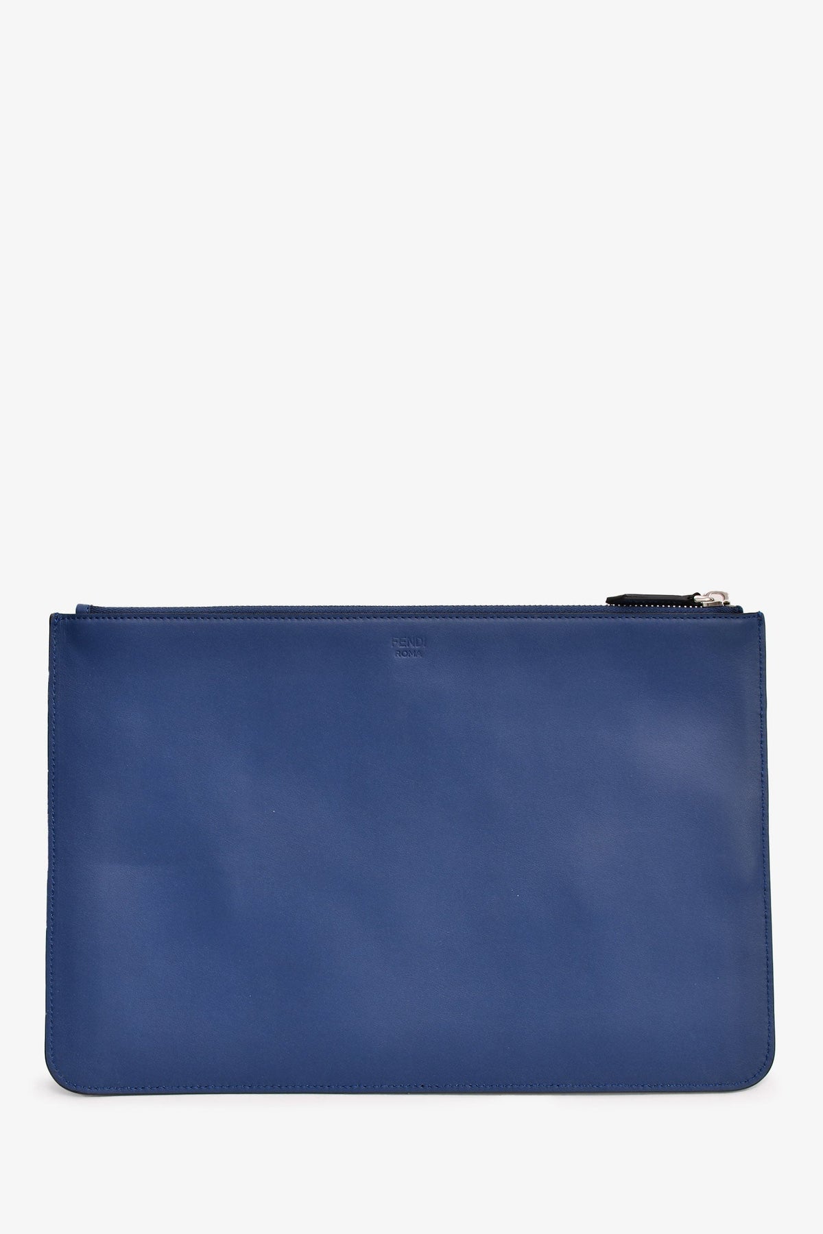 Fendi Grey/Red/Navy Monster Zip Pouch