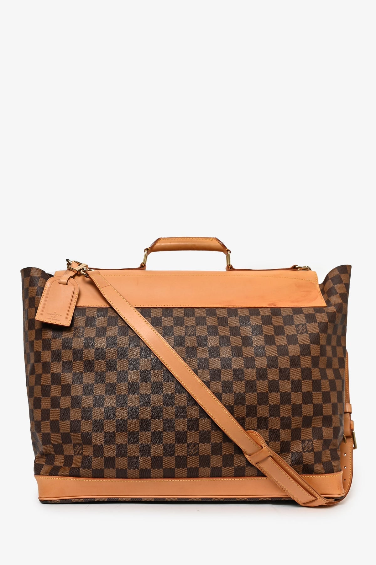 Louis Vuitton 1996 100th Anniversary Damier Ebene Leather Trimmed West-End GM Bag with Strap