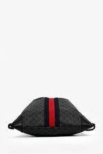 Gucci Black Canvas GG Supreme Drawstring Backpack