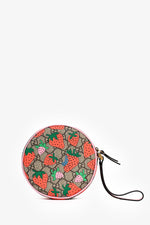 Gucci GG Strawberry Supreme Round Wristlet