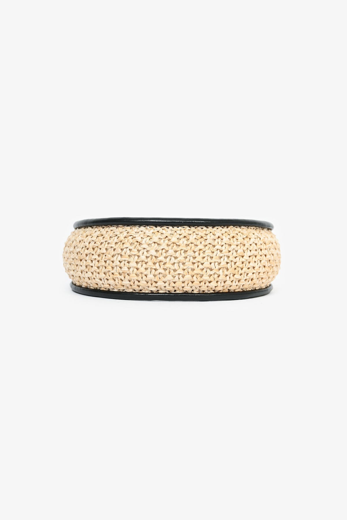 Louis Vuitton Beige/Black Raffia/Leather Headband
