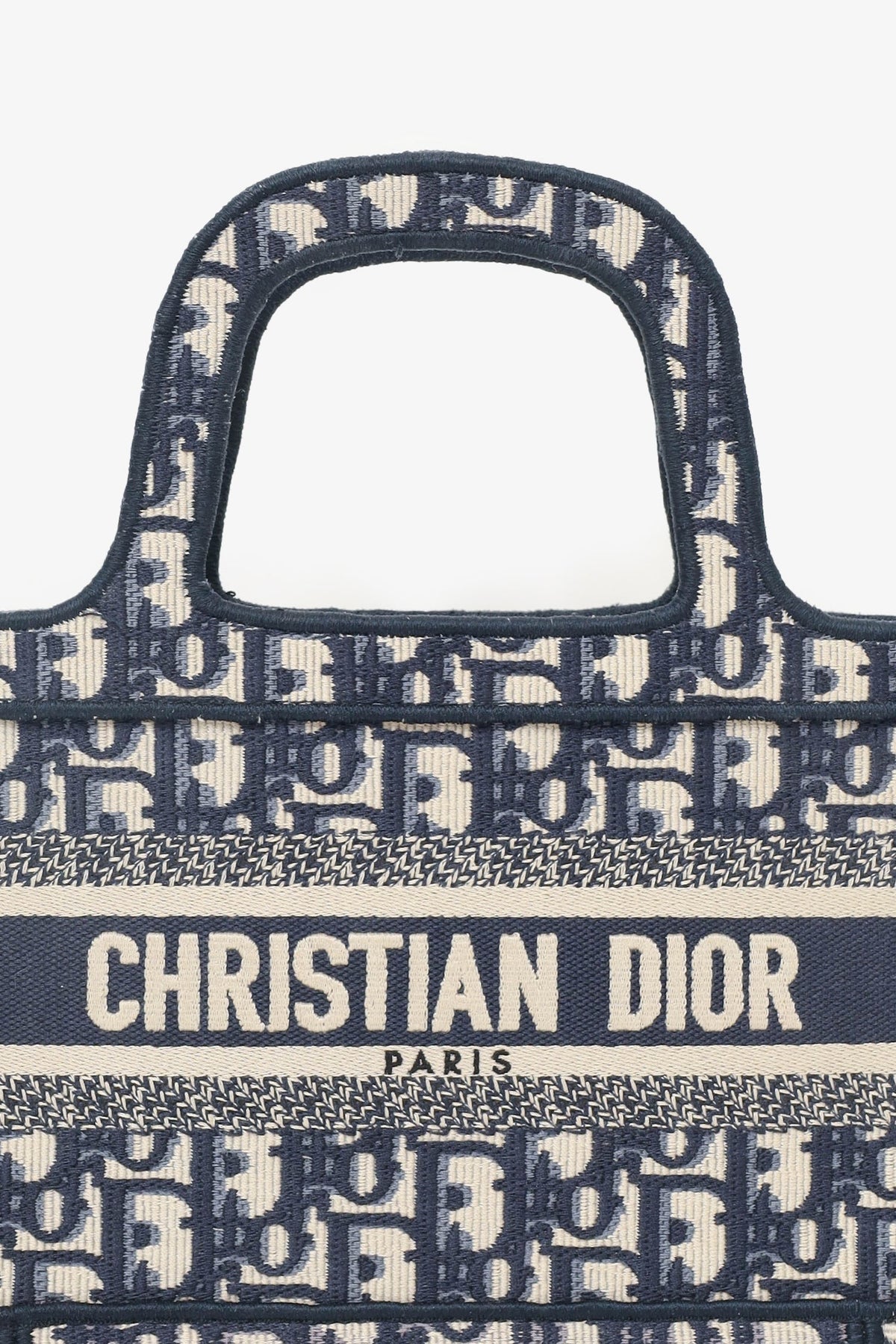 Christian Dior 2020 Navy Oblique Mini Book Tote