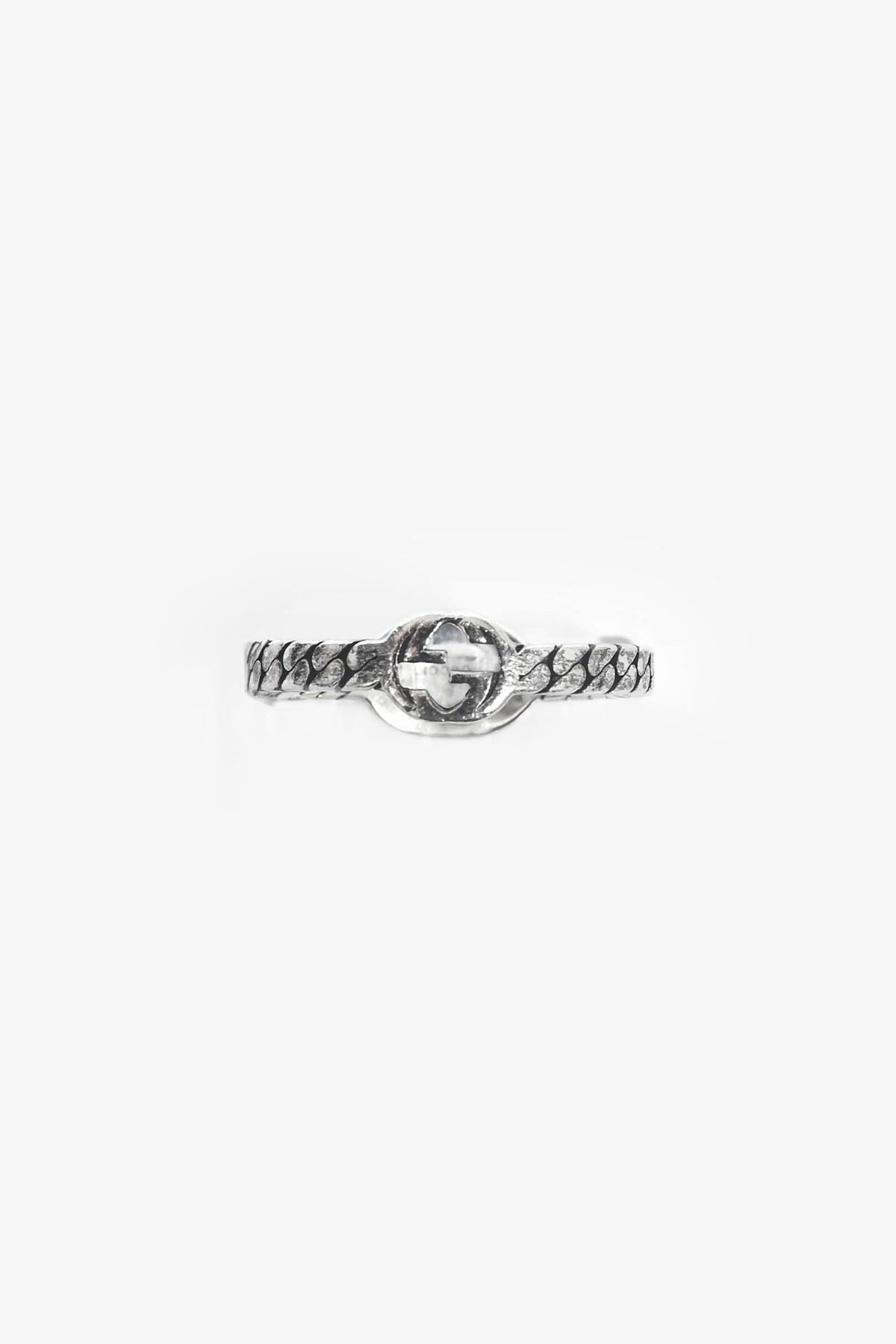 Gucci Sterling Silver GG Ring Size 15 Mens