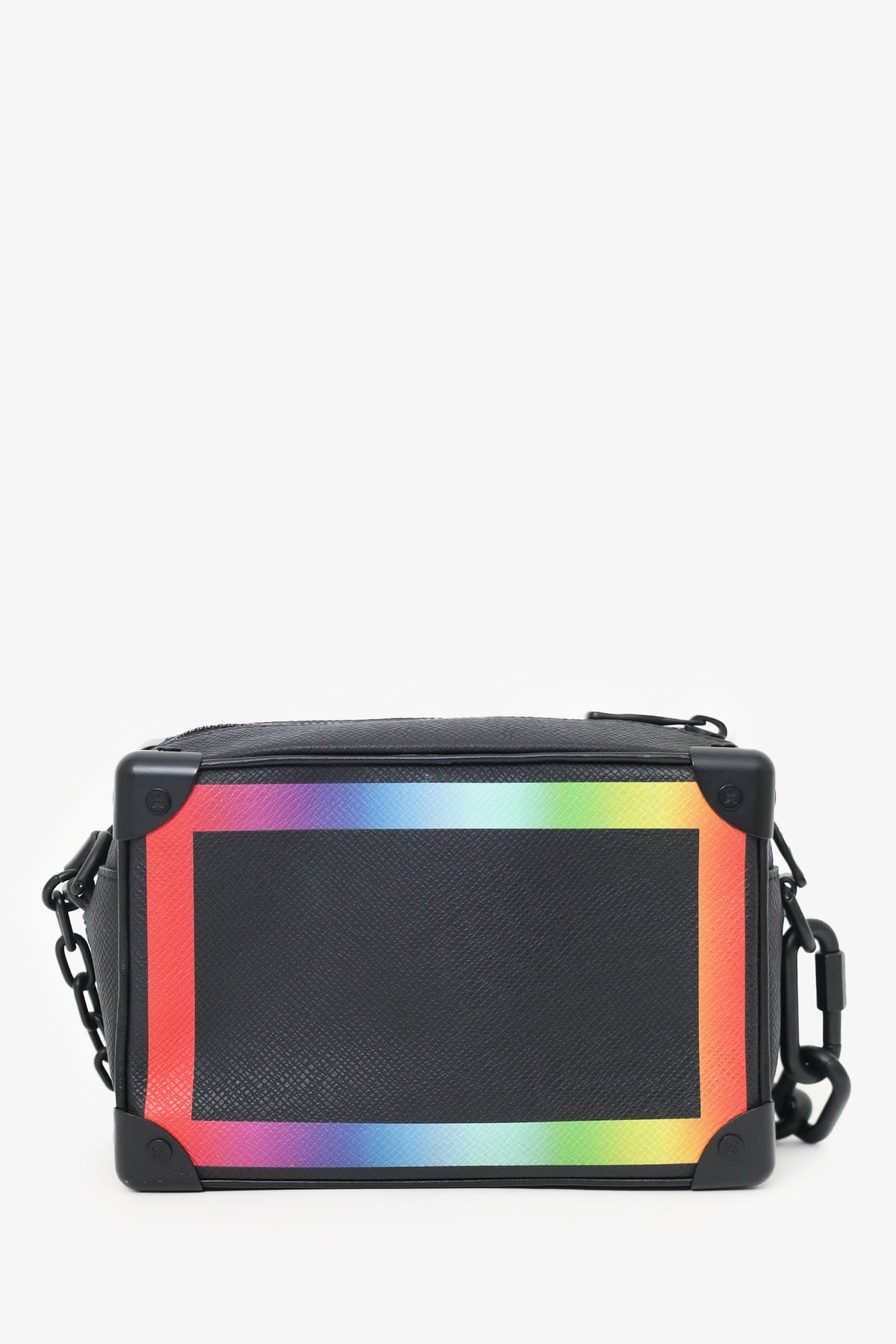 Louis Vuitton 2019 Black Taïga Rainbow Mini Soft Trunk Crossbody