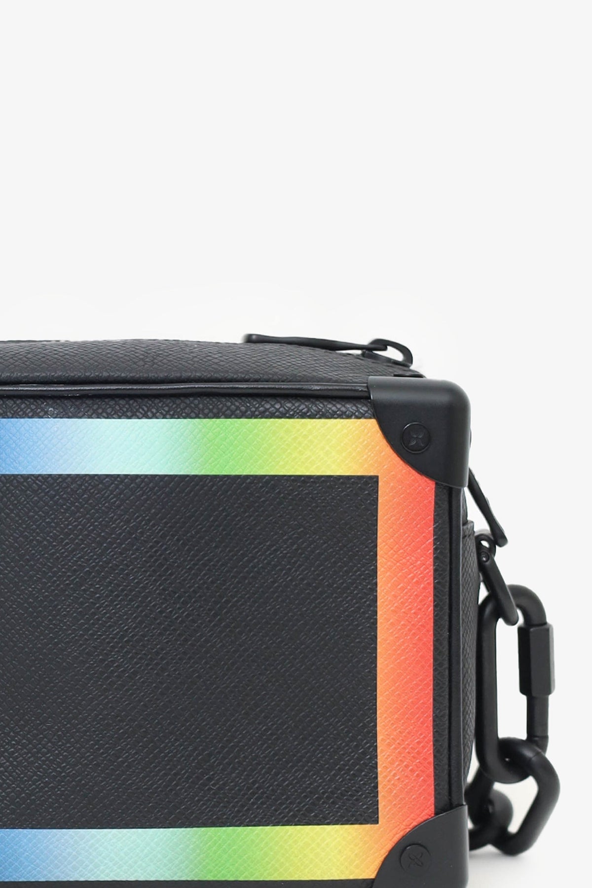 Louis Vuitton 2019 Black Taïga Rainbow Mini Soft Trunk Crossbody