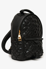 Louis Vuitton 2017 Black Leather 'Flower' Palm Springs PM Backpack