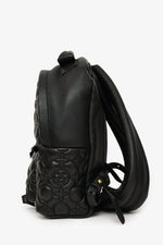 Louis Vuitton 2017 Black Leather 'Flower' Palm Springs PM Backpack