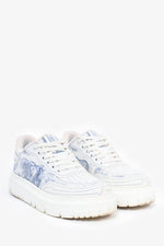 Christian Dior White/Blue 'Dior Addict' Sneakers Size 38.5