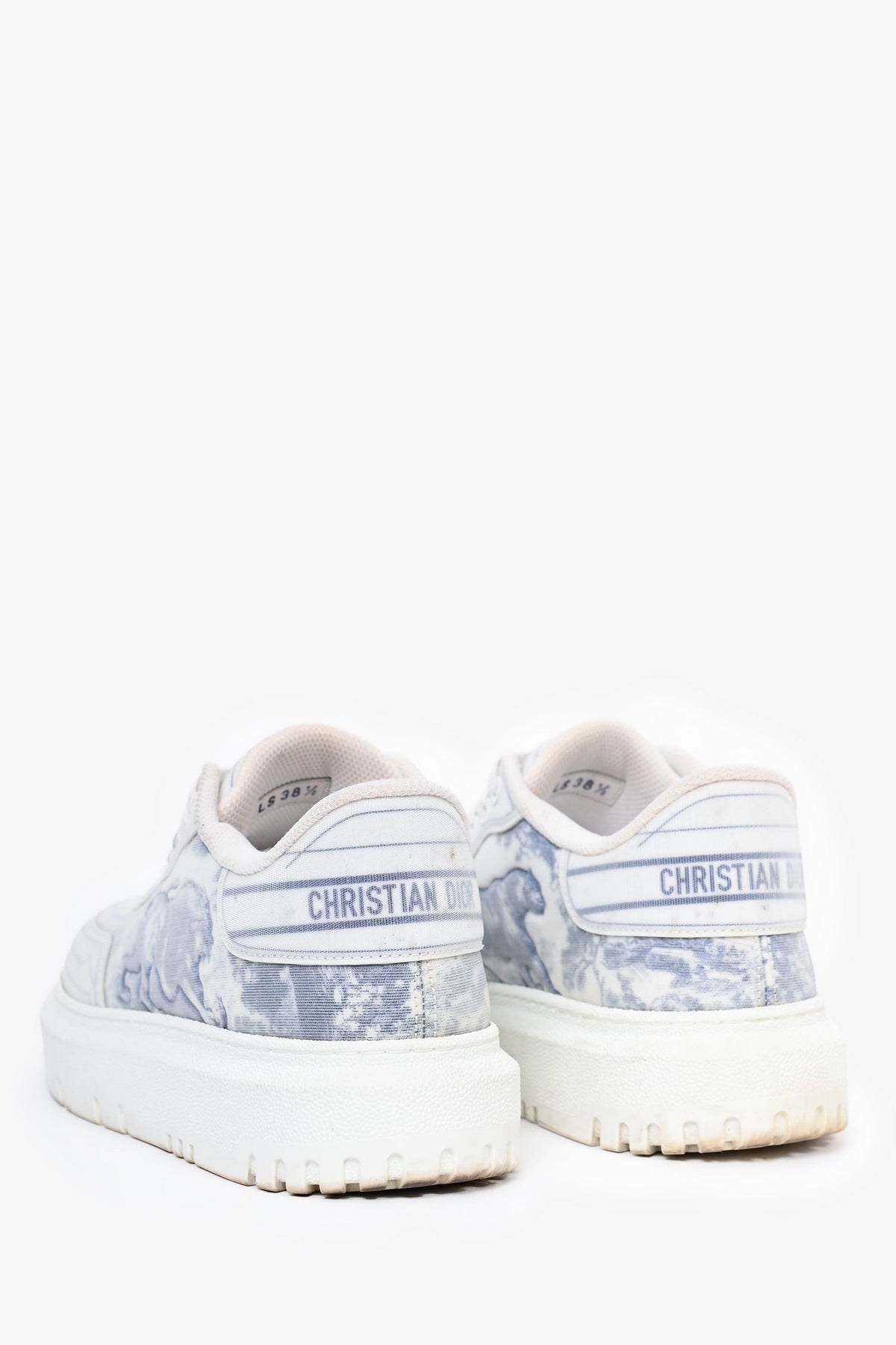 Christian Dior White/Blue 'Dior Addict' Sneakers Size 38.5