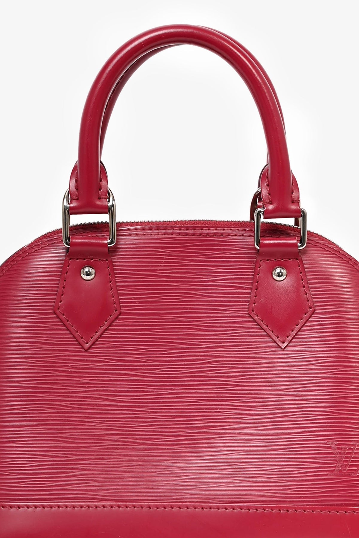 Louis Vuitton 2014 Raspberry Red Epi Leather Alma BB Top Handle with Strap