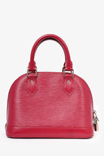 Louis Vuitton 2014 Raspberry Red Epi Leather Alma BB Top Handle with Strap