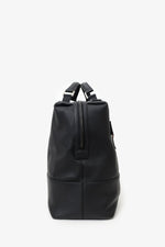 Christian Dior Black Grained Leather Duffle Bag With Strap