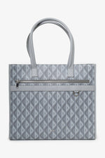 Dior Homme Grey Coated Canvas Diamond Safari Tote Bag