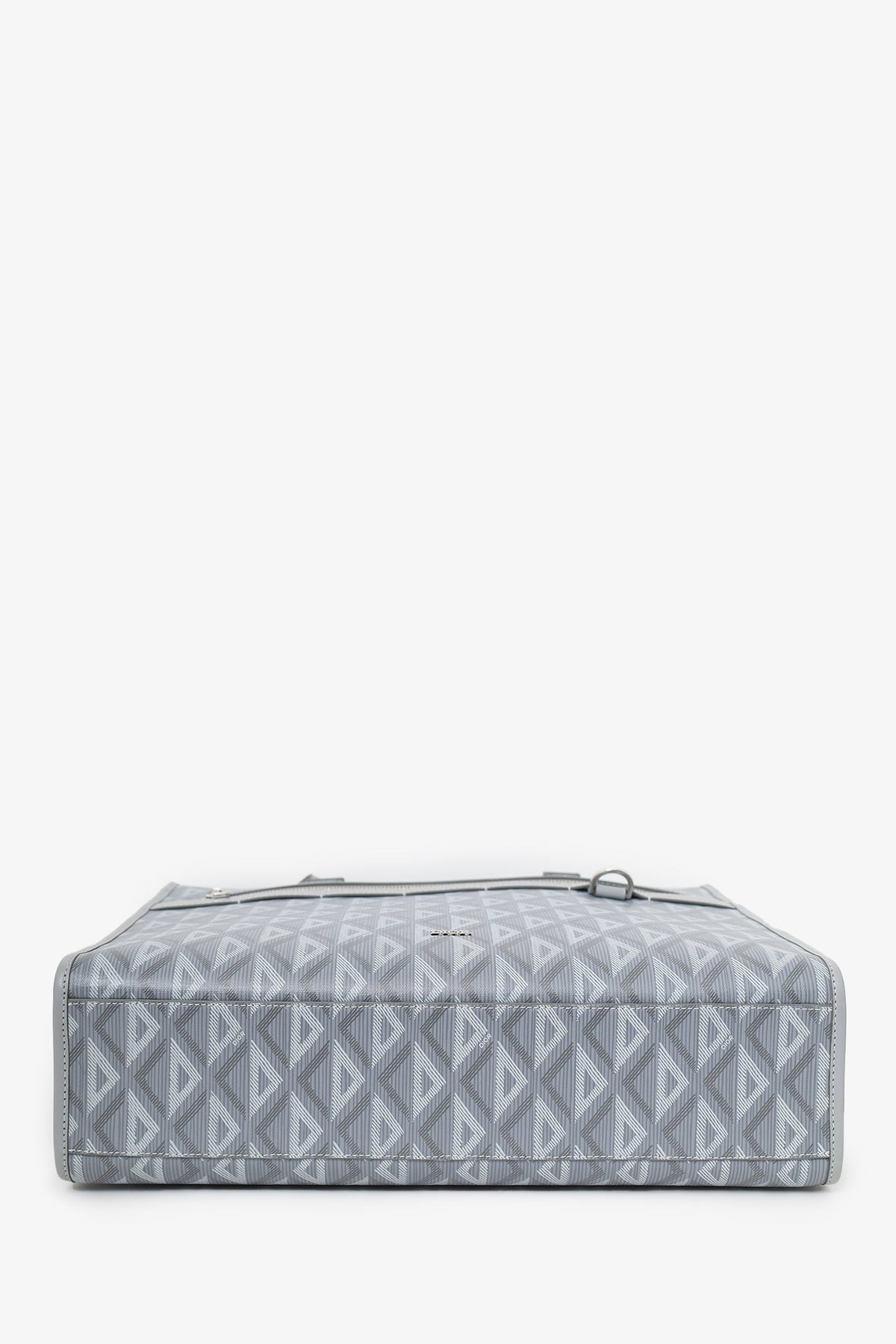 Dior Homme Grey Coated Canvas Diamond Safari Tote Bag