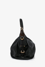 Louis Vuitton Black Leather 'Mahina' Hobo Bag