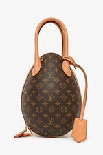 Louis Vuitton 2019 Monogram/Black Leather Egg Top Handle Bag With Chain