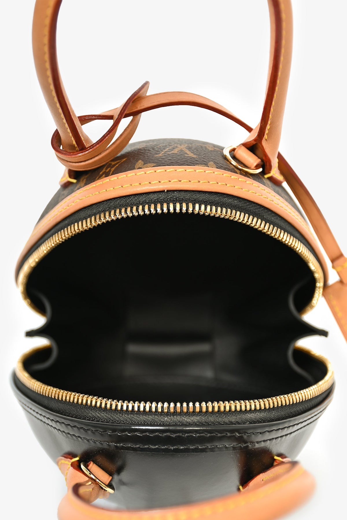 Louis Vuitton 2019 Monogram/Black Leather Egg Top Handle Bag With Chain